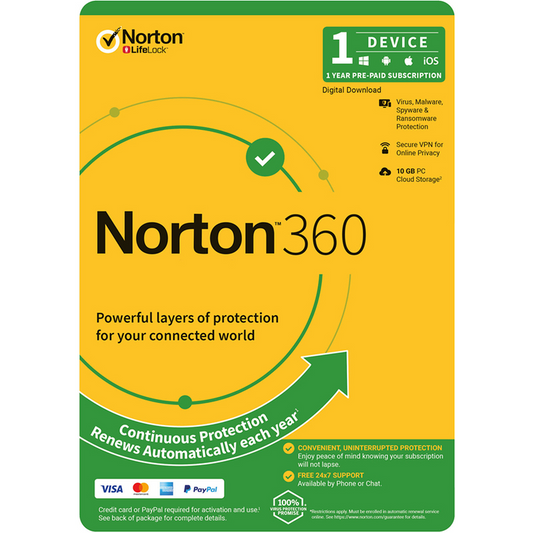 NortonLifeLock NORTON 360 Standard 1 User 1 Device 12 Month